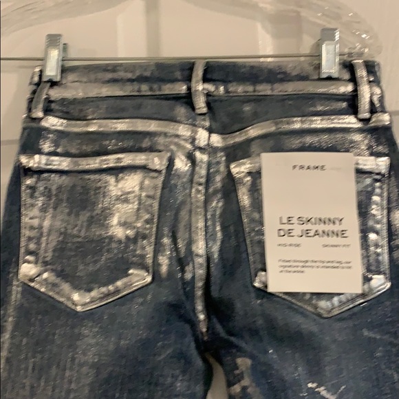 Mid rise skinny fit all over foiled jeans - Picture 6 of 6